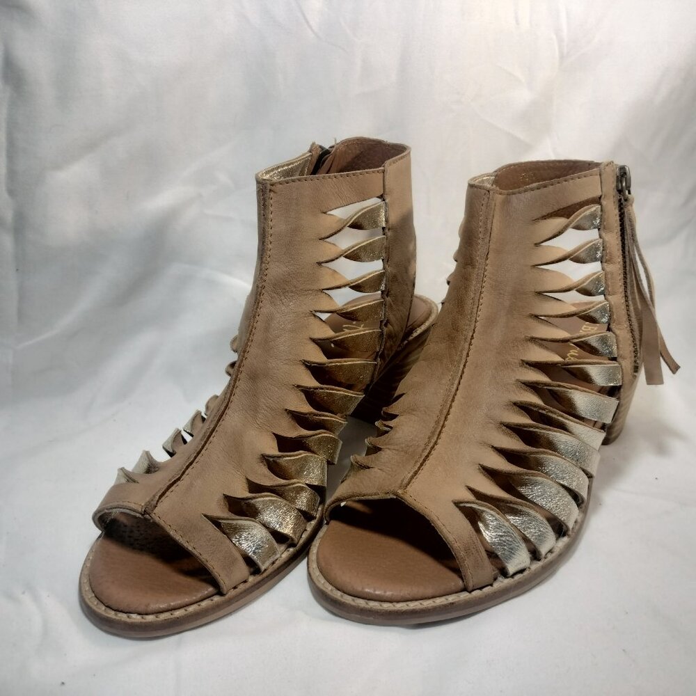 Diba True "Cherry Tart" Twisted‎ Leather Gladiator Bootie